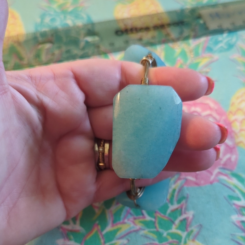 Elegant Blue Stone Bracelet Bourbon And Bowties